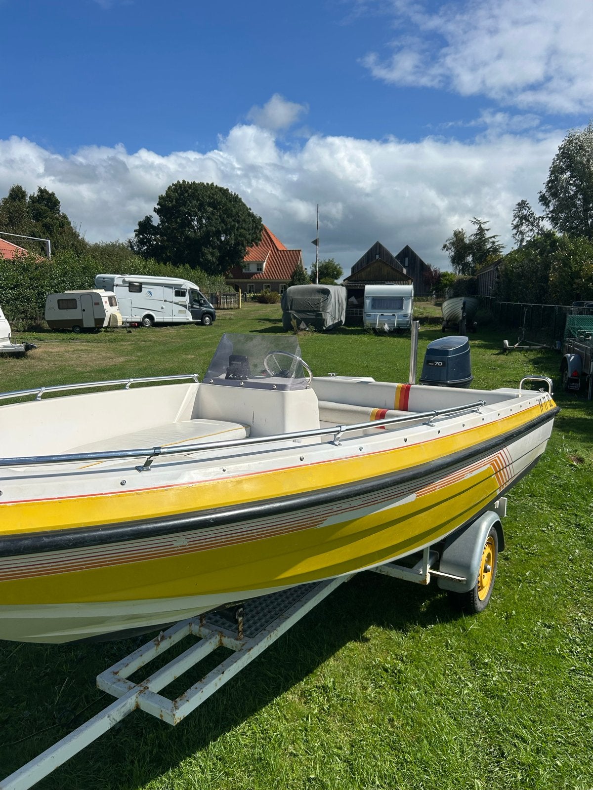 Stijlvolle speedboot met Yamaha 70 pk buitenboordmotor, Ophalen, Overige merken, Gebruikt, Tot 1.00 meter