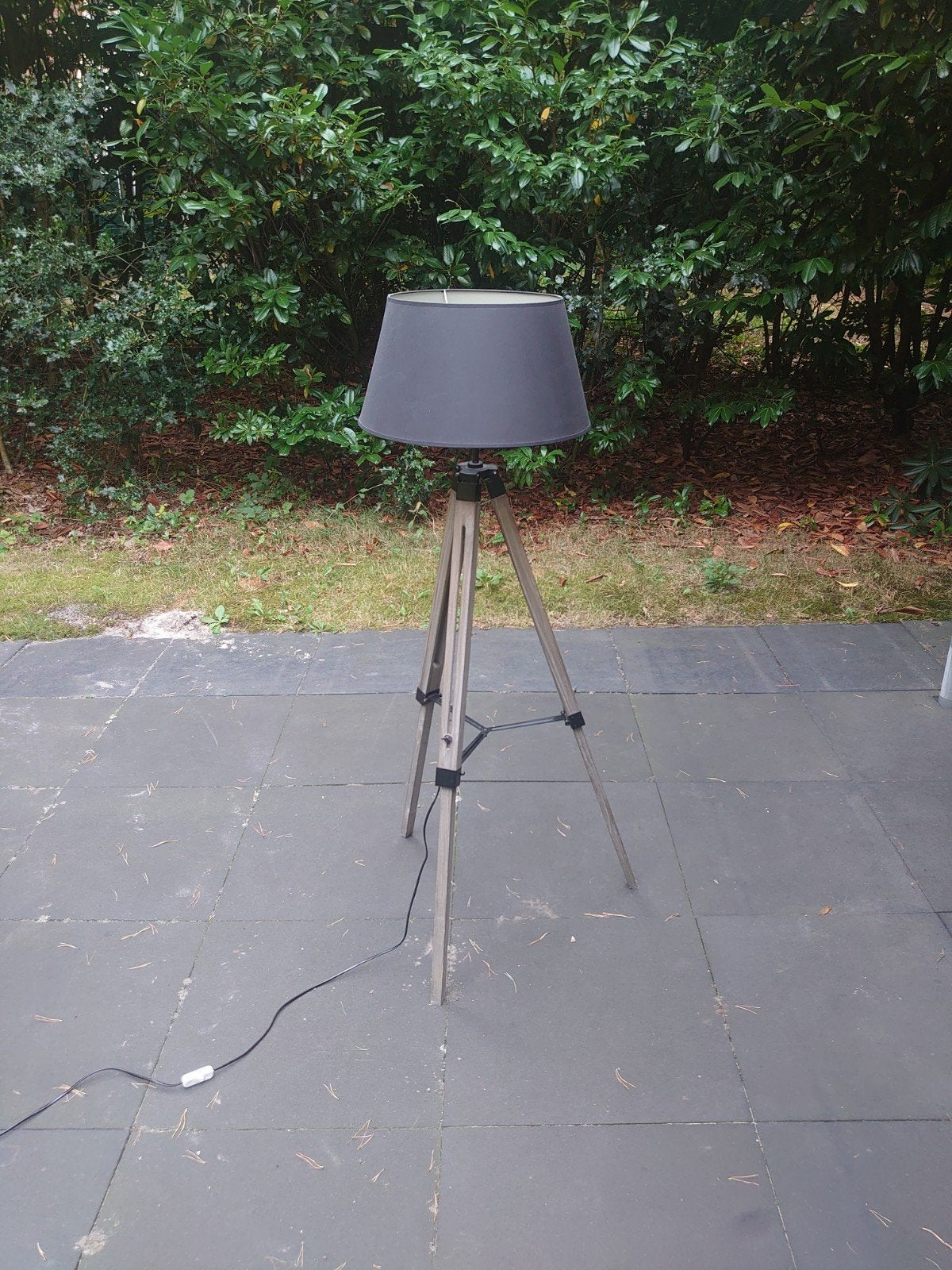 Verstelbare vloerlamp / statief met donkerblauwe kap, Ophalen, 100 tot 150 cm, E27 (groot), Zo goed als nieuw