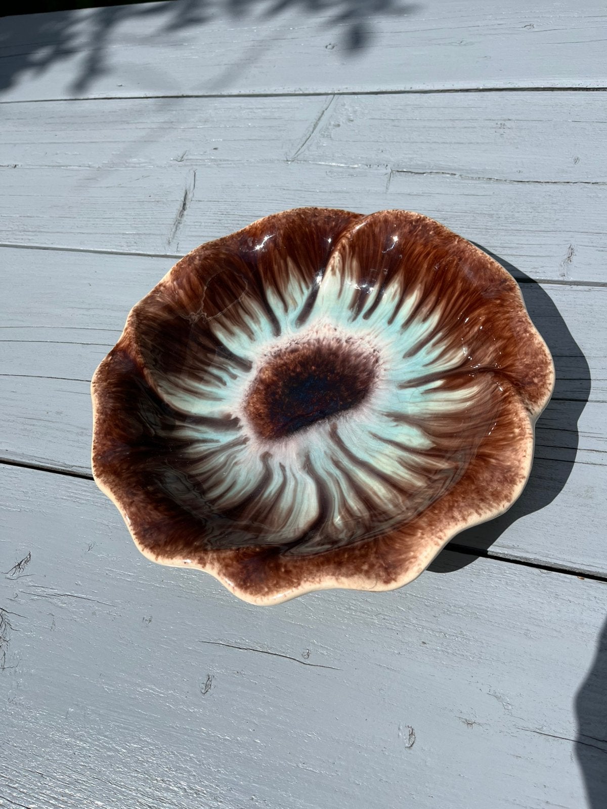 Vintage retro Bijzondere schaal bloem jaren 70, Ophalen of Verzenden