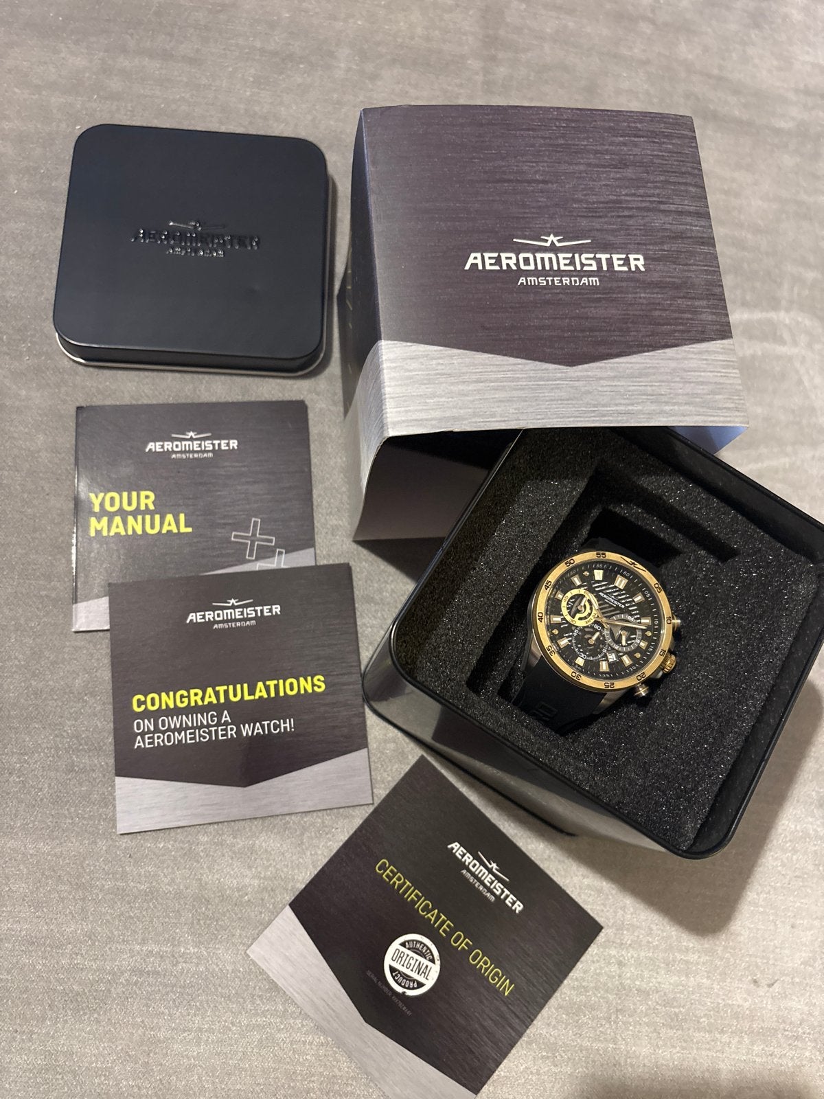 Nieuw Aeromeister Driver AM5101 Chronograaf, Polshorloge, Zo goed als nieuw, Ophalen, Overige merken