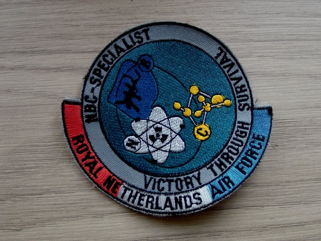 Patch NBC-Specialist Royal Netherlands Air Force, Verzamelen, Verzenden, Luchtmacht, Nederland, Embleem of Badge