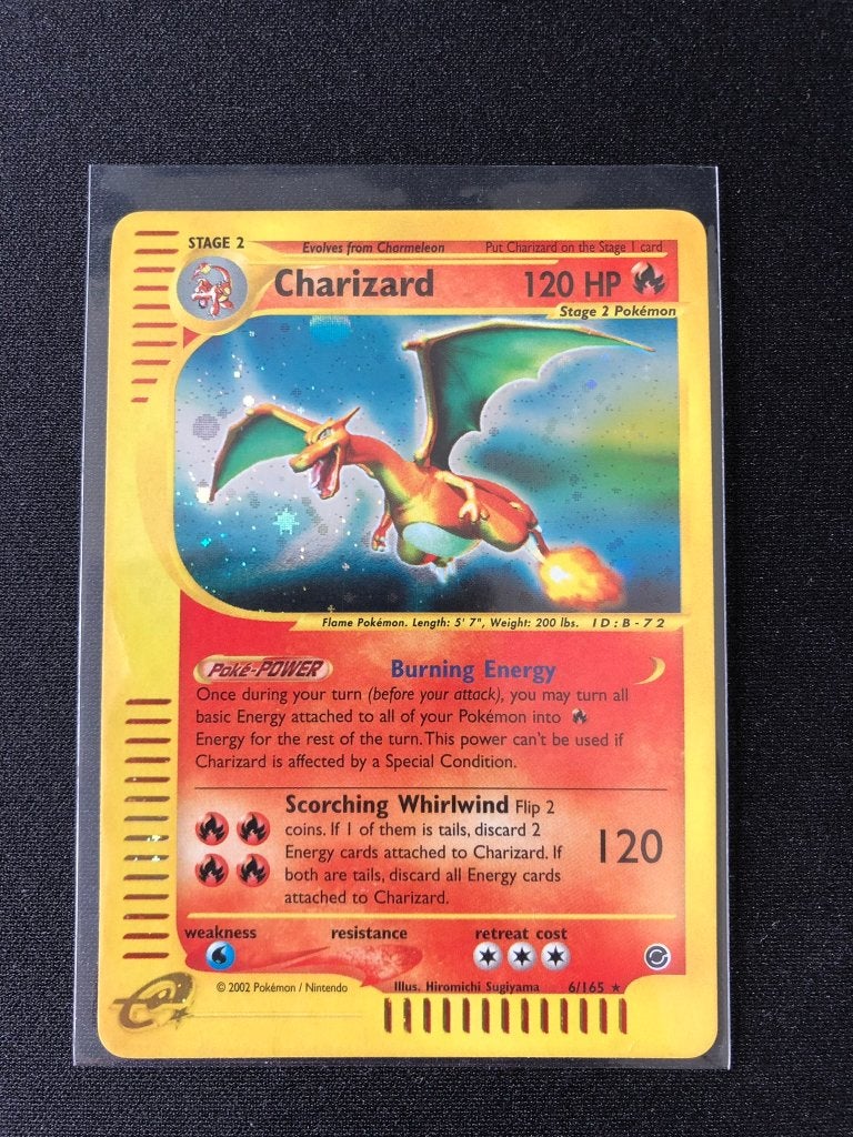 Charizard holo expedition, Ophalen of Verzenden, Zo goed als nieuw, Losse kaart