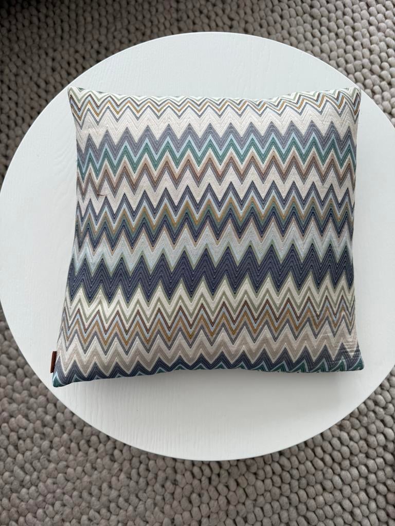 Missoni Home Agadir Sierkussen 40x40, Huis en Inrichting, Ophalen of Verzenden, Zo goed als nieuw, Blauw, Vierkant