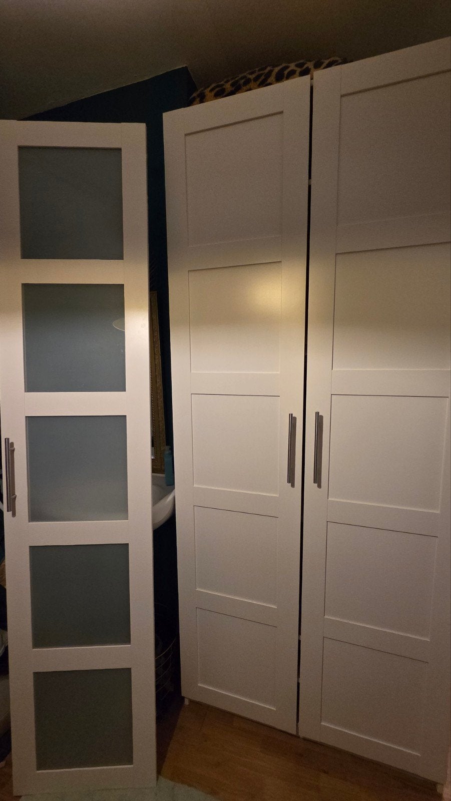 3 witte PAX kledingkast deuren, Ophalen, Met deur(en), Gebruikt, 100 tot 150 cm