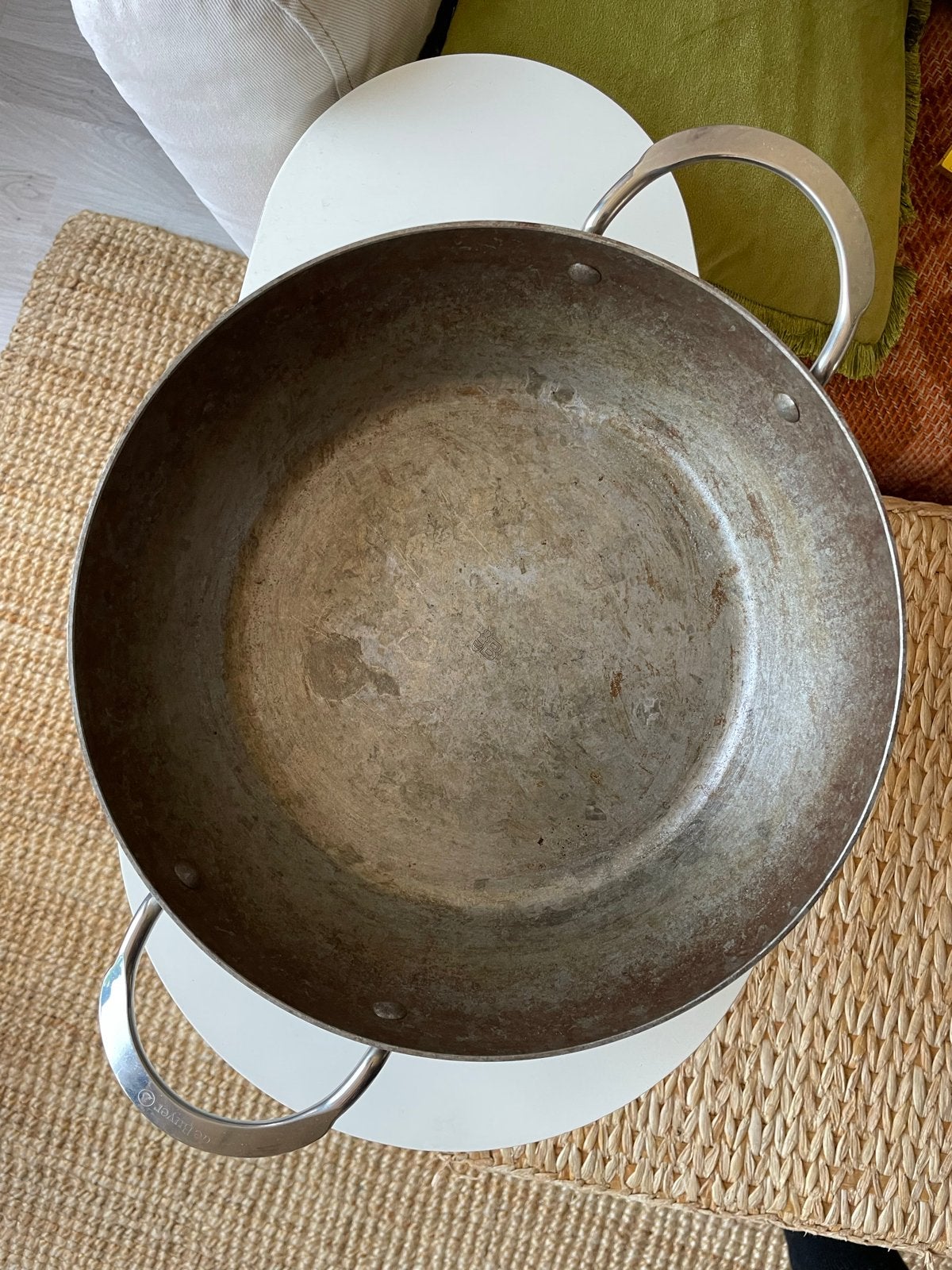 De Buyer stalen pan - Mineral B pan 28cm, Ophalen of Verzenden, Zo goed als nieuw, 17 tot 18, Zilver
