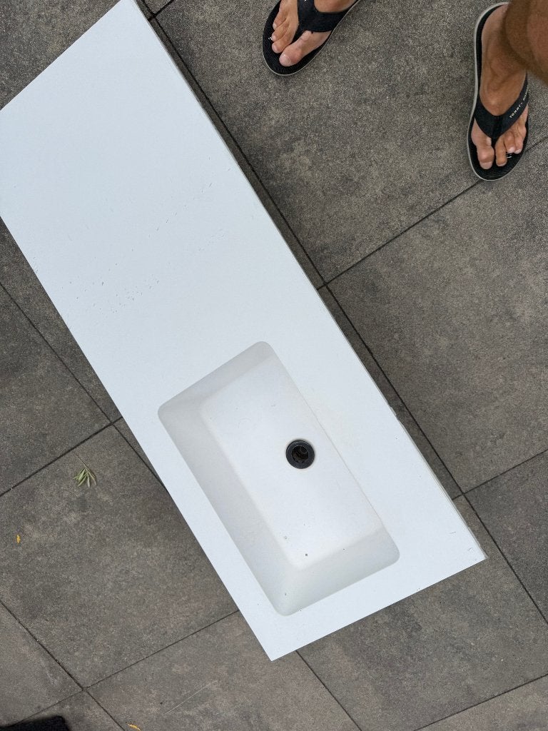 wastafel kunststof, Ophalen, Gebruikt, 150 tot 200 cm, Minder dan 100 cm