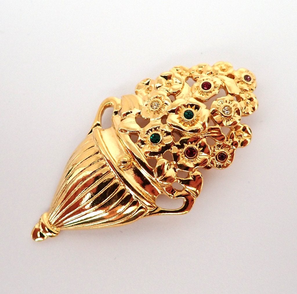 Mooie broche, Verzenden, Zo goed als nieuw, Goud, Overige materialen
