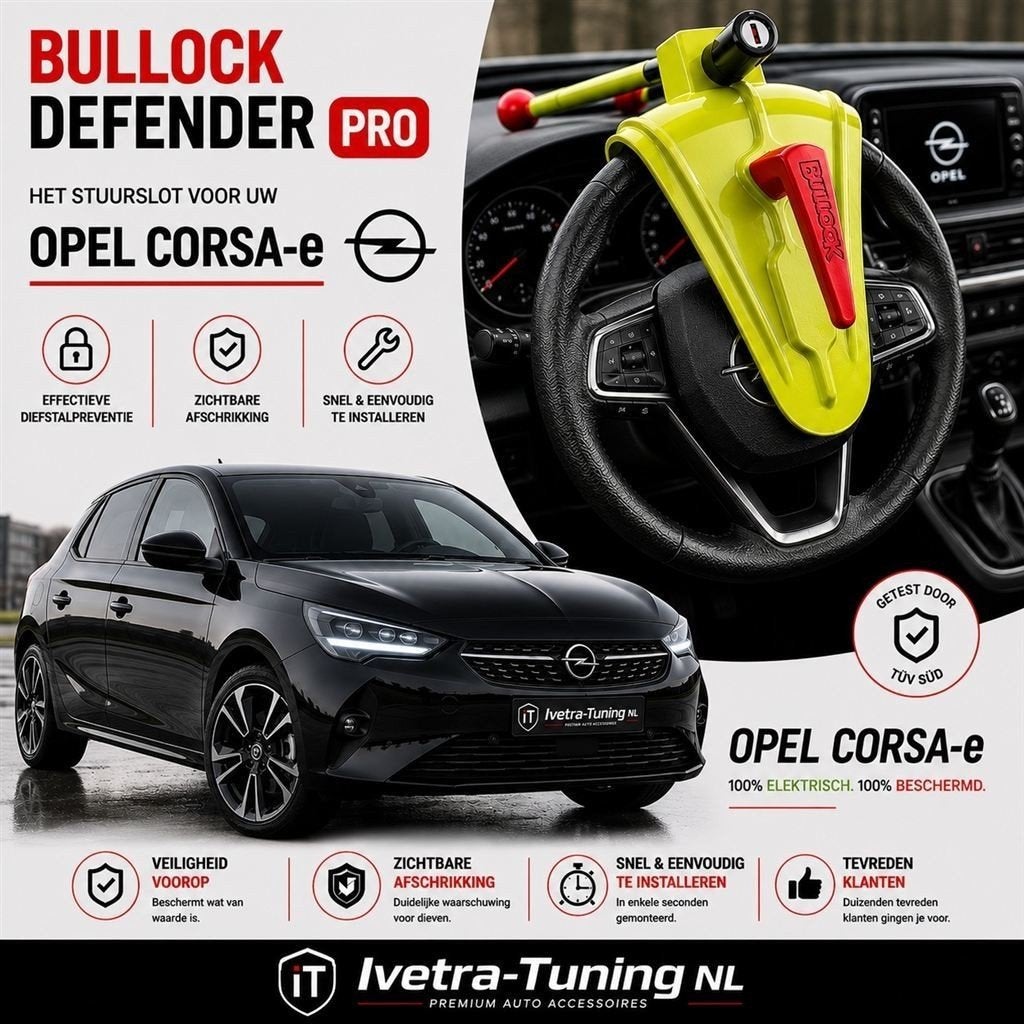 Stuurslot Opel Corsa-e | Beveiliging Opel Corsa-e, Info@ivetra-tuning.nl  |  www.ivetra-tuning.nl, Ophalen of Verzenden, Ivetra-Tuning NL