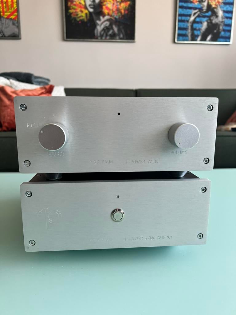 Pink Faun D-power 2x180 geintegreerde versterker, Ophalen of Verzenden, Zo goed als nieuw, 120 watt of meer, Overige merken