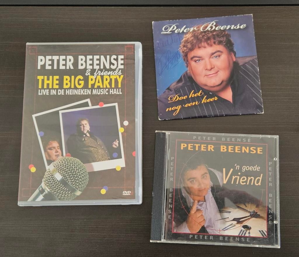 Peter Beense set: DVD, CD album & gesigneerde single cd, Ophalen of Verzenden, Gebruikt, Levenslied of Smartlap