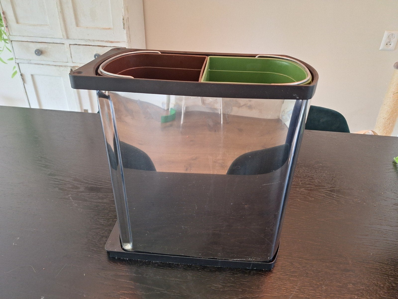 Hailo Inbouw Prullenbak - 2x8 l - RVS - Zwart, Ophalen, Nieuw, 40 liter of meer, Rvs