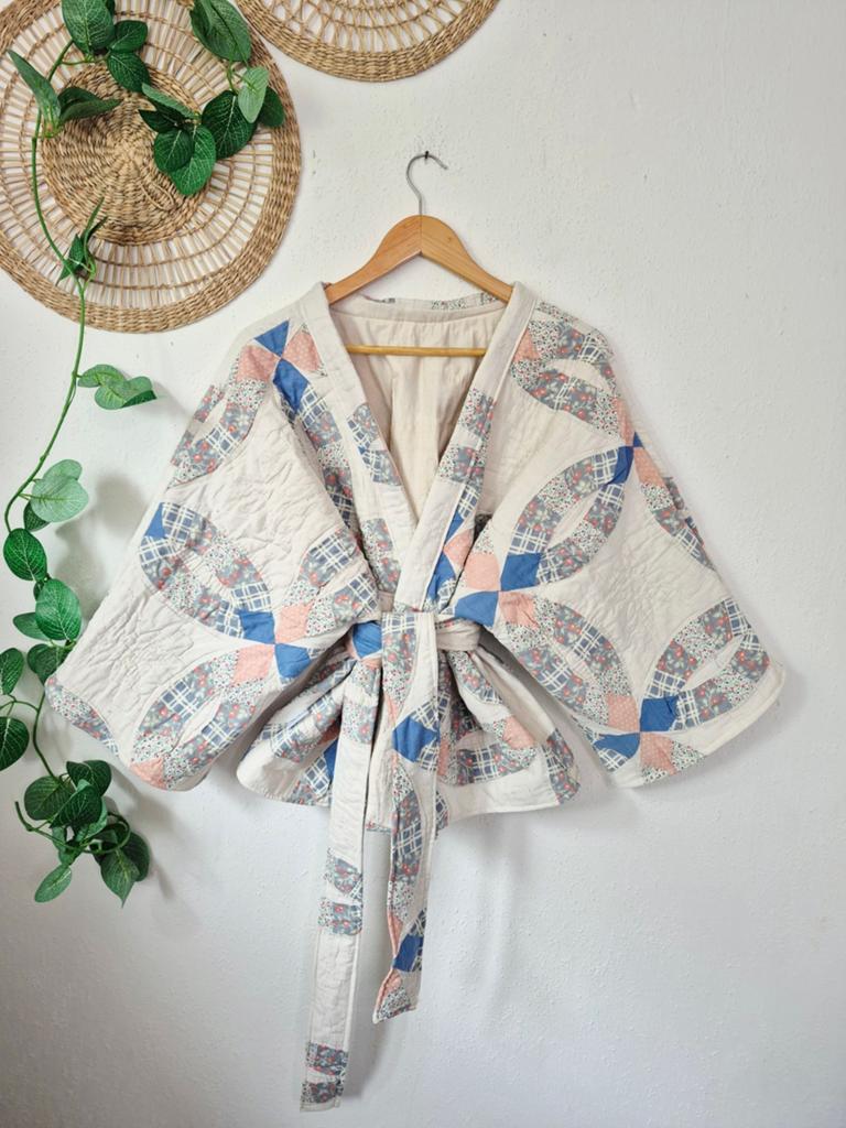 Handgemaakte quilted kimonojas allsize, Kleding | Dames, Jasjes, Kostuums en Pakken, Maat 46/48 (XL) of groter, Ophalen of Verzenden