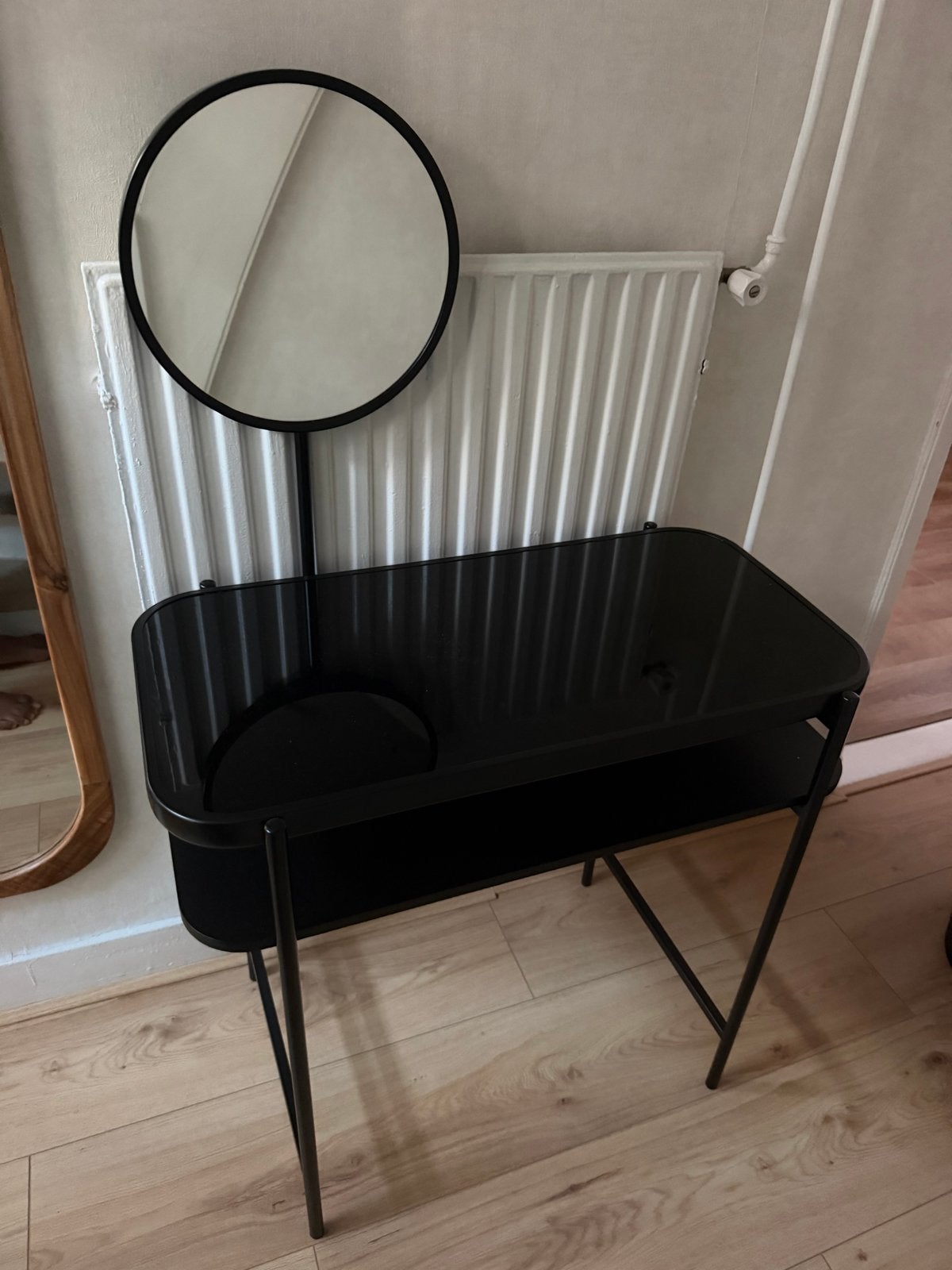 Make-up tafeltje met spiegel - Zo goed als nieuw, Minder dan 50 cm, Metaal of Aluminium, Ophalen of Verzenden, Zo goed als nieuw