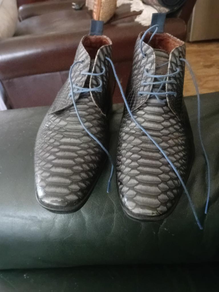Stijlvolle herenboots met slangenprint, Kleding | Heren, Overige kleuren, Onbekend, Boots, Ophalen of Verzenden
