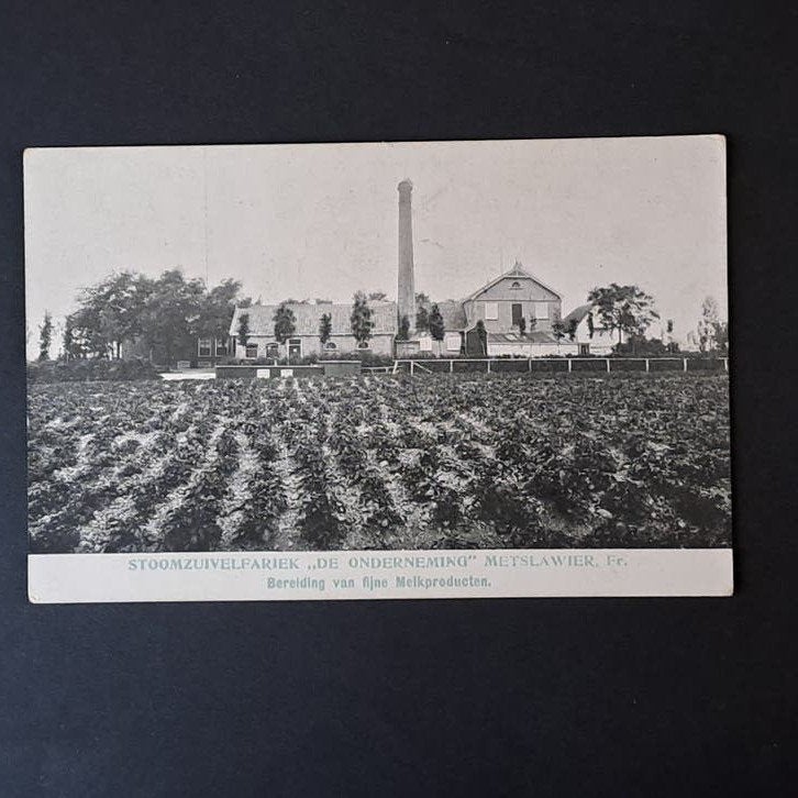 Metslawier Friesland Stoomzuivelfabriek De Onderneming TOP!, Verzamelen, Ophalen of Verzenden, Voor 1920, Ongelopen, Friesland