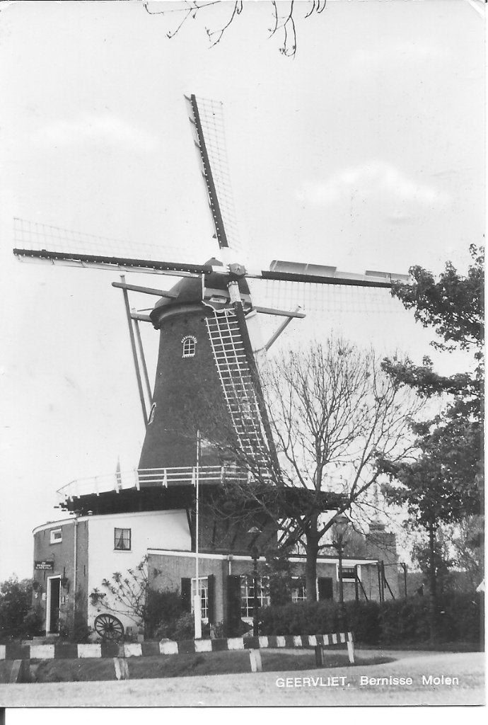 Bernisse Molen Geervliet  Oude Ansichtkaart, Ophalen of Verzenden, 1960 tot 1980, Ongelopen, Zuid-Holland