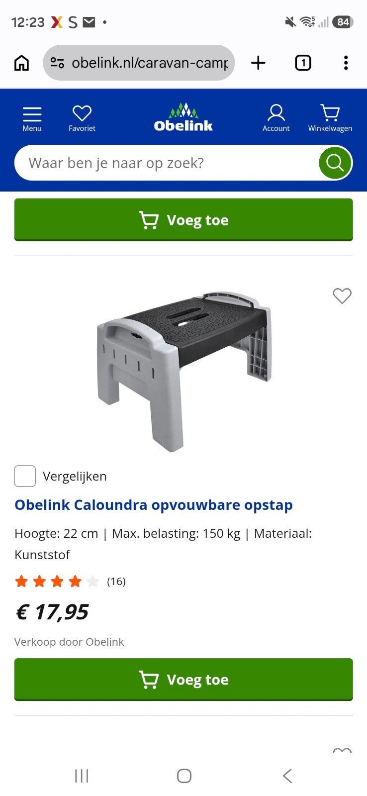 2x opstapje caravan/vouwwagen, Ophalen, Zo goed als nieuw