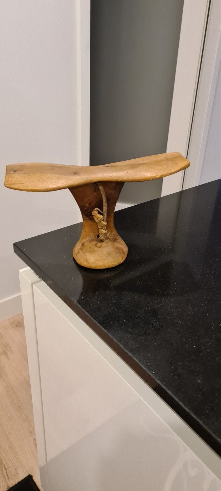 Vintage Afrikaanse Houten Hoofdsteun - Decoratief Object, Antiek en Kunst, Hout, Bruin, Afrika, Overige typen