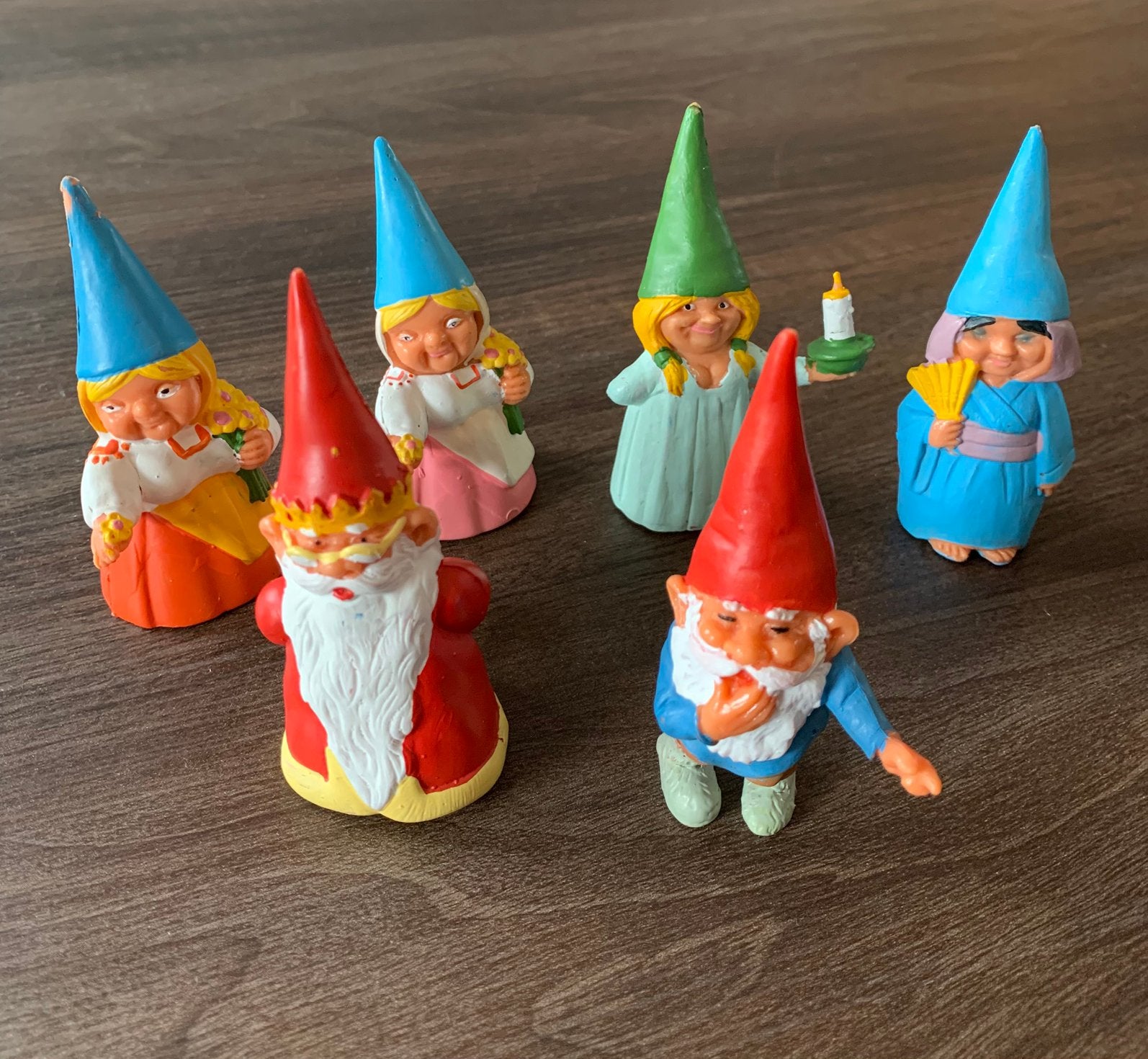 “David de Kabouter” figuurtjes 6 stuks, Verzamelen, Poppetjes en Figuurtjes, Ophalen of Verzenden, Gebruikt