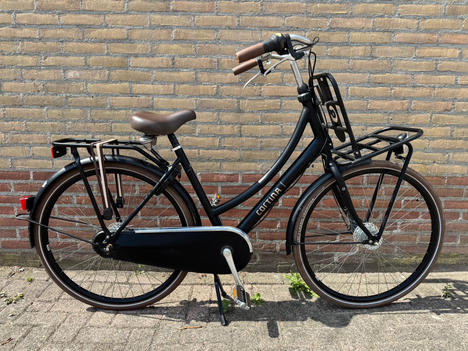 Mooie Cortina u4 transport fiets, jet matt black,  populair!, Ophalen, Versnellingen, Zo goed als nieuw, 50 tot 53 cm