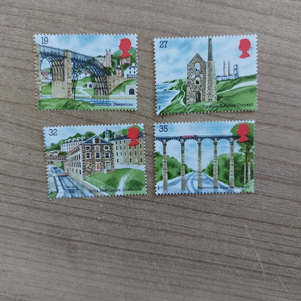 Engeland  1989  Mi 1210 - 1213  zegels uit blok, Ophalen of Verzenden, Postfris