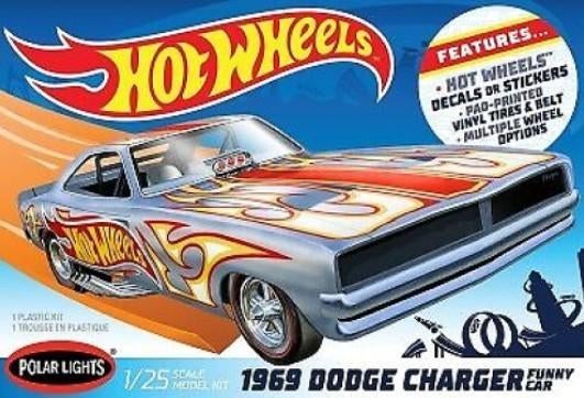 Bouwdoos 1969 Dodge Charger HotWheels funny car Polar Lights, Overige merken, Auto, Groter dan 1:32, Nieuw