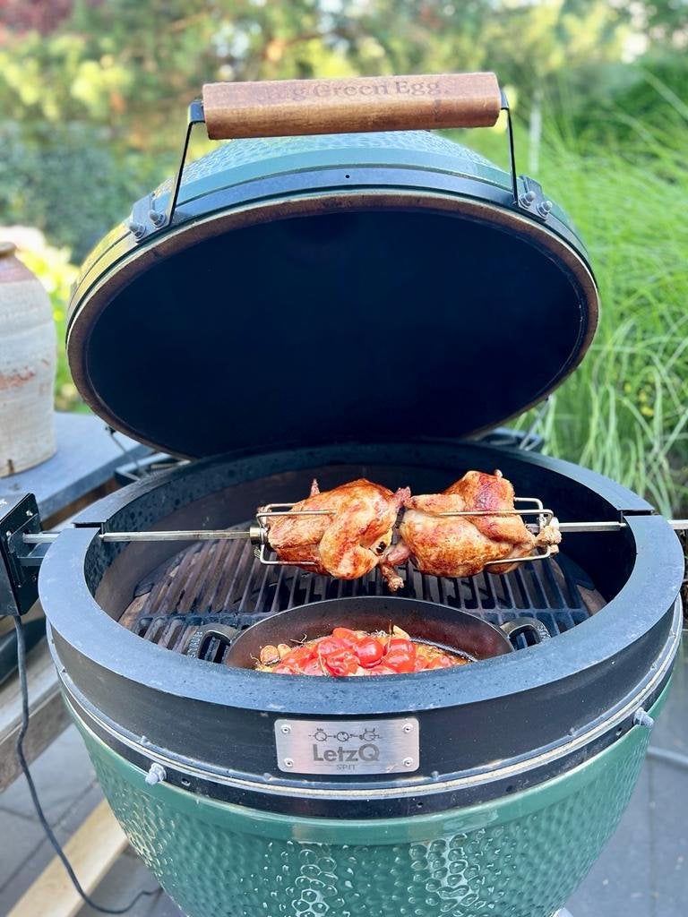 Big Green Egg XL met onderstel, hoes en accessoires, Ophalen, Gebruikt, Met accessoires