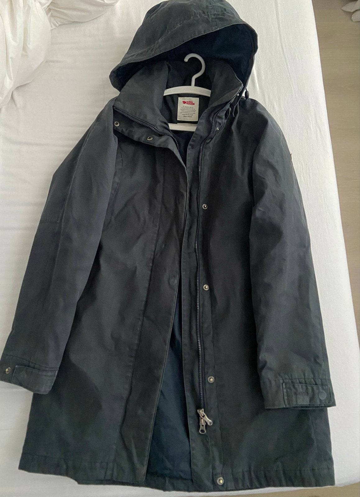Fjallraven outdoor jas XS, gewassen en gewaxt, Kleding | Dames, Ophalen of Verzenden, Gedragen, Maat 34 (XS) of kleiner, Zwart