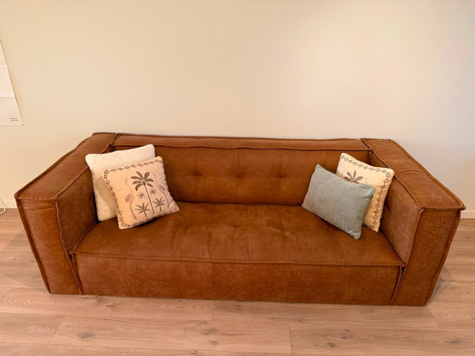Maison Du Monde bank - 215cm breed, goede staat, Huis en Inrichting, Minder dan 75 cm, Driepersoons, Ophalen of Verzenden, Zo goed als nieuw