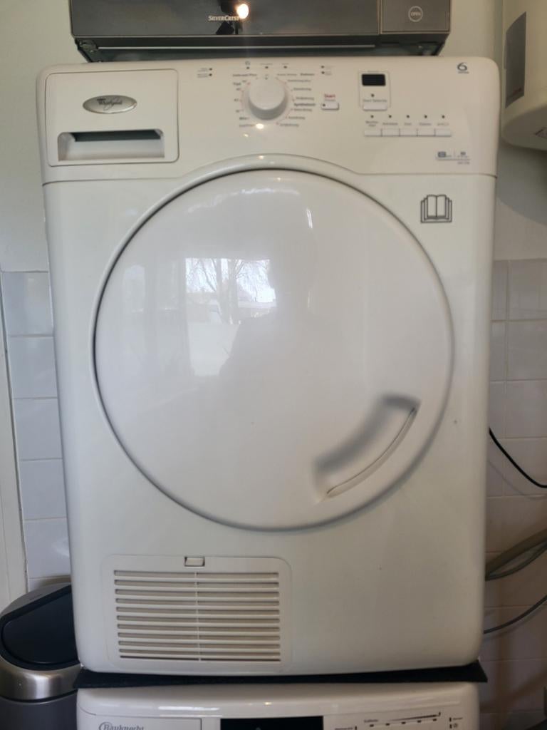 Whirlpool condensdroger – kansje voor handige klusser!, 6 tot 8 kg, Ophalen, Condens, 85 tot 90 cm
