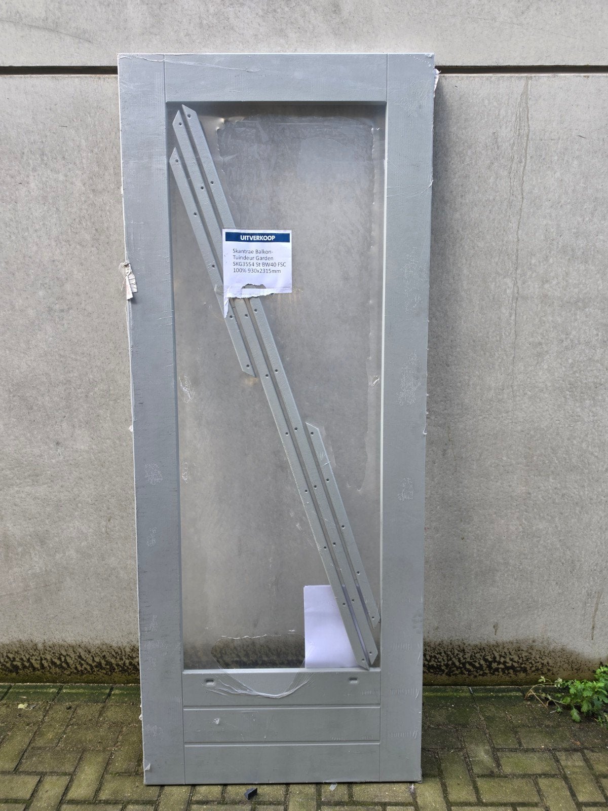 Nieuwe Buitendeur Skantrae SKG 3554 st fsc 93 x 231.5, Doe-het-zelf en Verbouw, 215 cm of meer, Nieuw, Ophalen of Verzenden, Glas