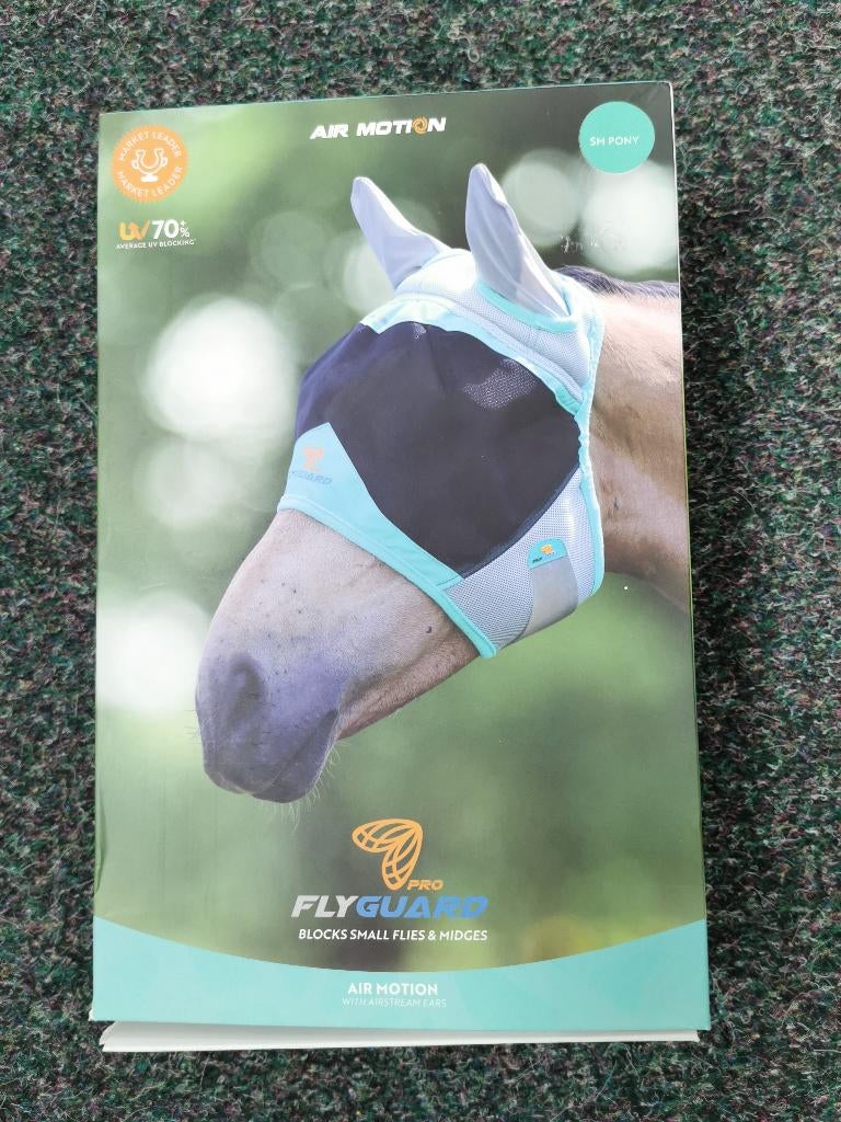 Shires vliegenmasker 6676 aqua maat sm pony/pony, Eu, Ophalen of Verzenden, Shires, Eu