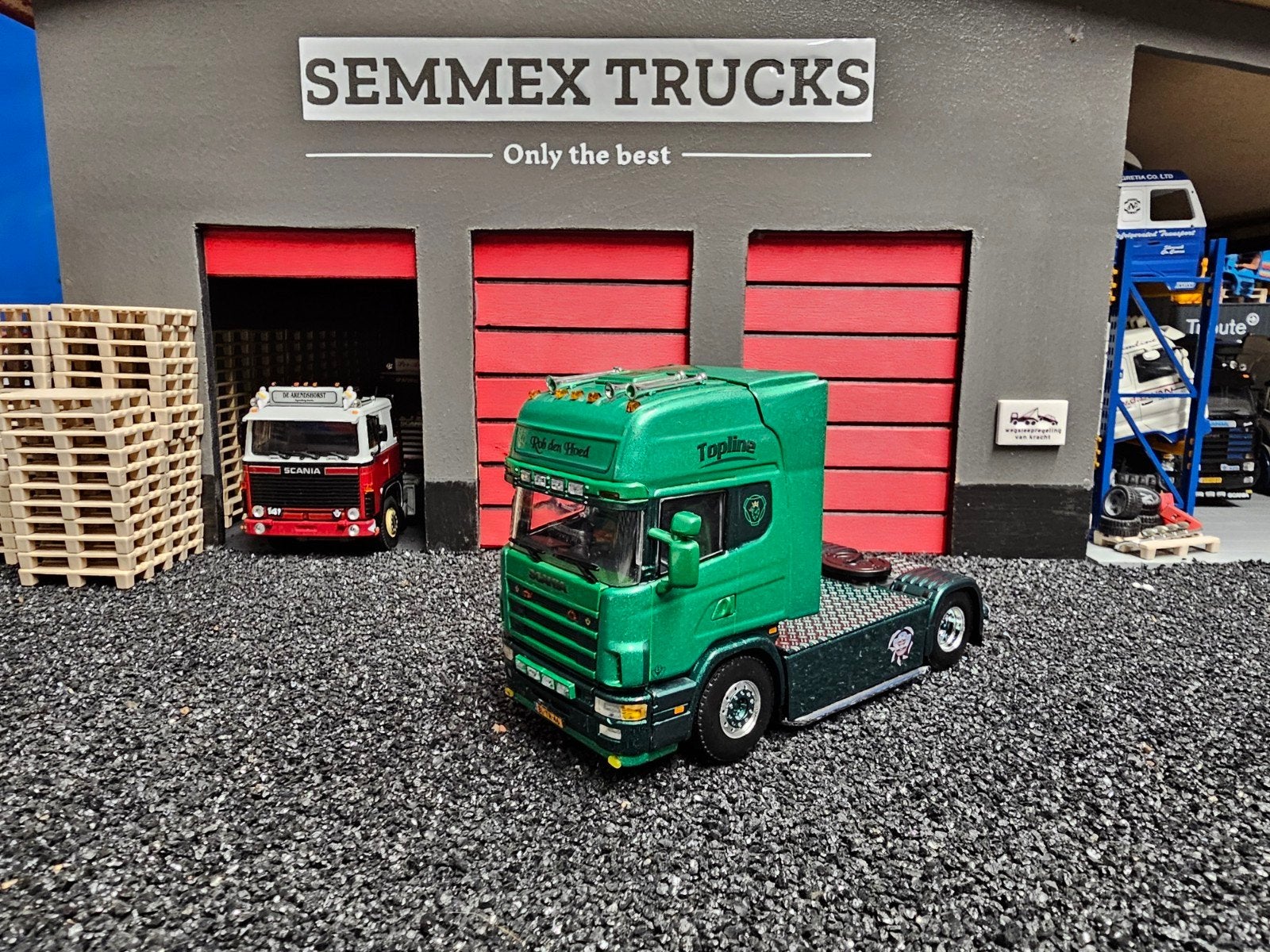 Wsi scania 4 serie rob den hoed., Hobby en Vrije tijd, Modelauto's | 1:50, Ophalen, Zo goed als nieuw, Bus of Vrachtwagen, Wsi