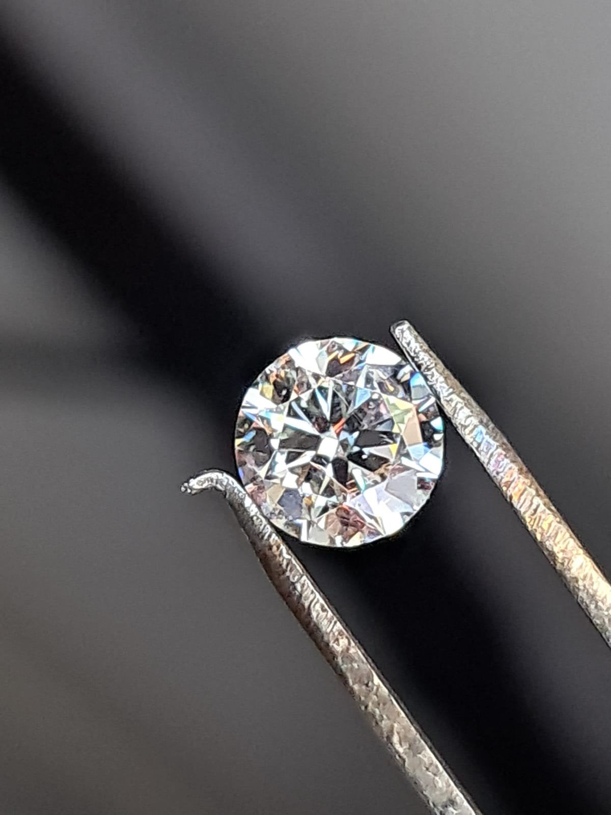 Diamant edelsteen 0.61crt H VVS2 Ex Ideal., Ophalen of Verzenden, Nieuw