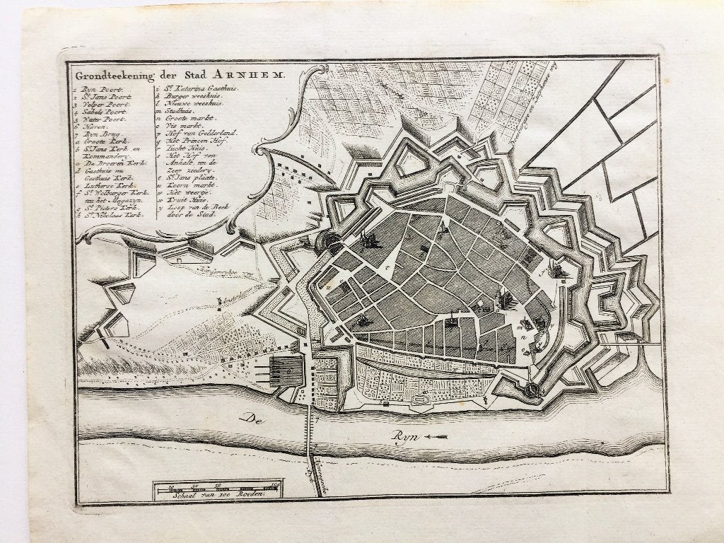 Arnhem, de Leth, 1740., Cartografie, Blanco verso, 1700 - 1799, 26 cm
