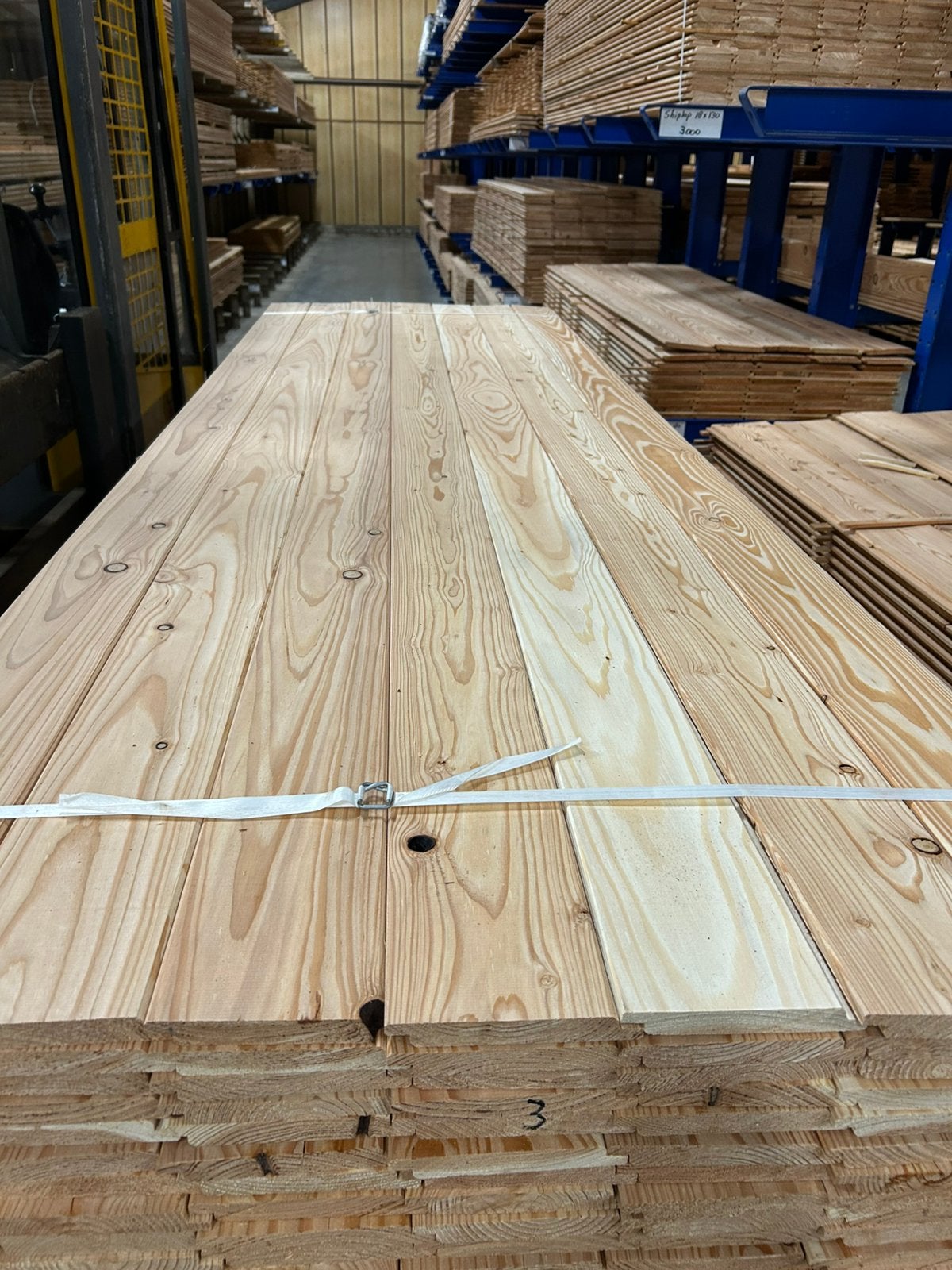 Douglas / lariks 18x130mm WB shiplap wisselsponning halfhout, Ophalen, Zo goed als nieuw, Hout