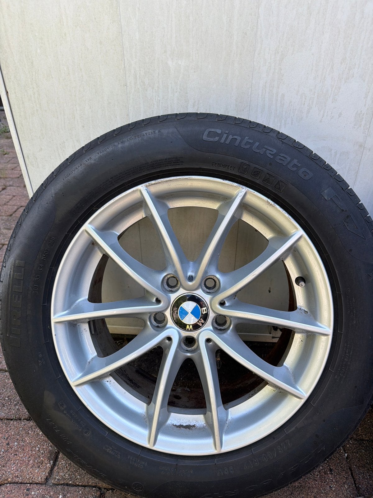 4 BMW velgen met Pirelli Cinturato banden 225/60 R17, Auto-onderdelen, Banden en Velgen, Ophalen, Gebruikt, Banden en Velgen, 17 inch