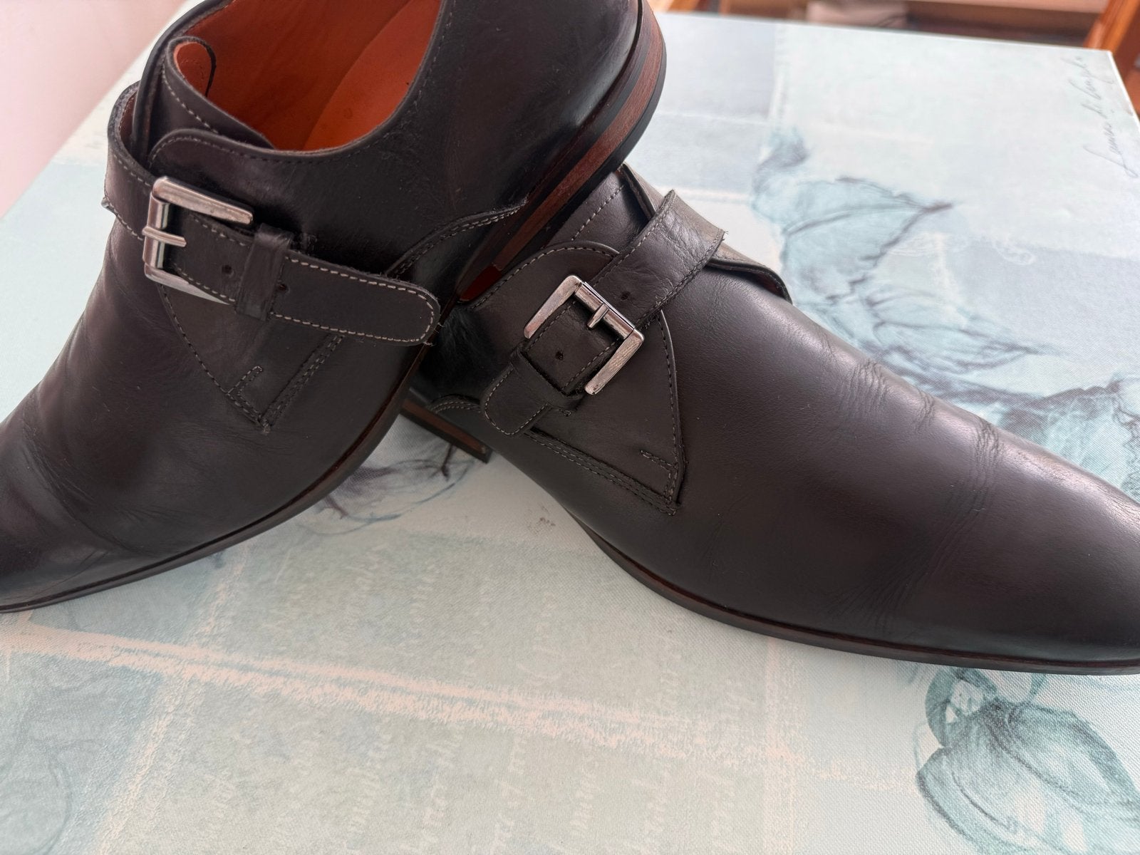 Van Lier gespschoenen - Maat 8.5 - Donkergrijs, Ophalen of Verzenden, Zo goed als nieuw, Overige kleuren, Gespschoenen