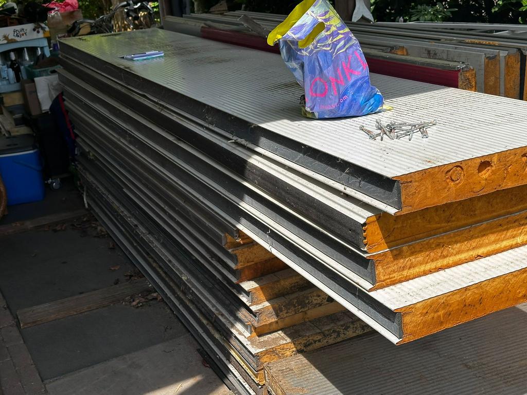 Te koop: partij sandwich isolatieplaten diverse maten, Ophalen, Gebruikt, Overige materialen, 50 tot 100 mm