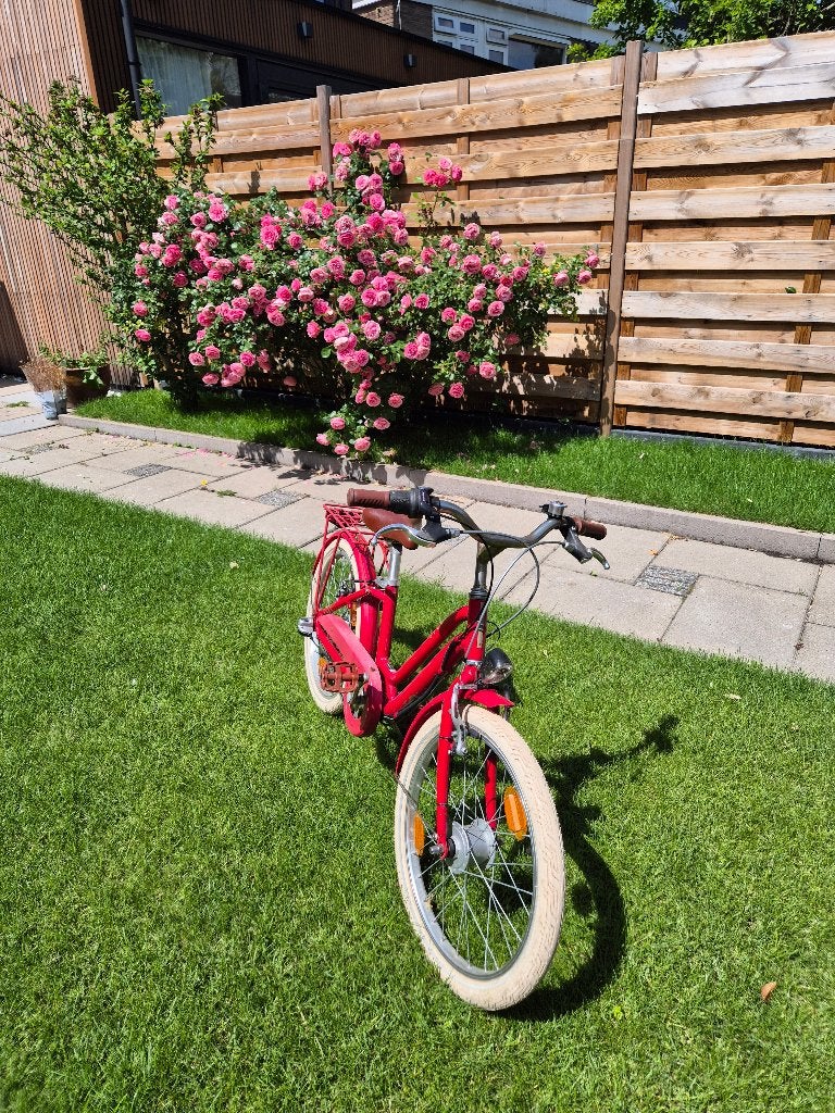 Elops 900 6-9 jaar Rode kinderfiets, Ophalen, Velgrem, Versnellingen, Zo goed als nieuw