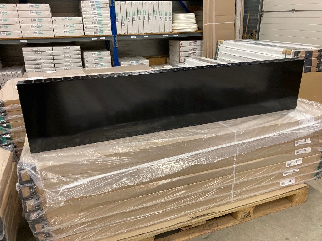 Nieuwe vlakke Henrad radiatoren 400 x 2000 type 22 Zwart, 30 tot 80 cm, Hoog rendement (Hr), Radiator, Nieuw