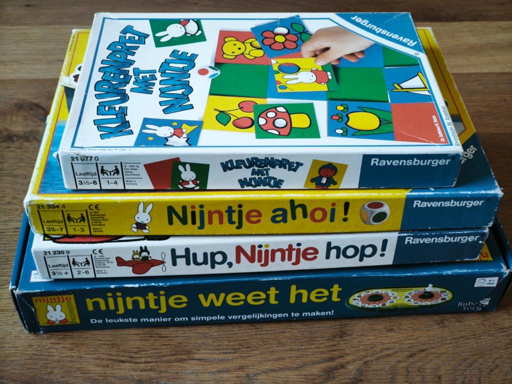 4x Nijntje spellen l o.a. Nijntje weet het / Ahoi l 3,5+, Vijf spelers of meer, Ophalen of Verzenden, Gebruikt, Ravensburger, Rubo Toys
