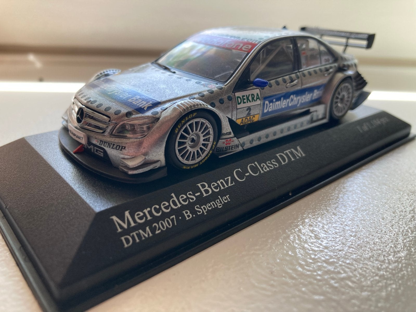 Mercedes Benz C-klasse DTM 1/43 Uniek voor jouw verzameling, Hobby en Vrije tijd, Ophalen of Verzenden, Nieuw, Auto, MiniChamps