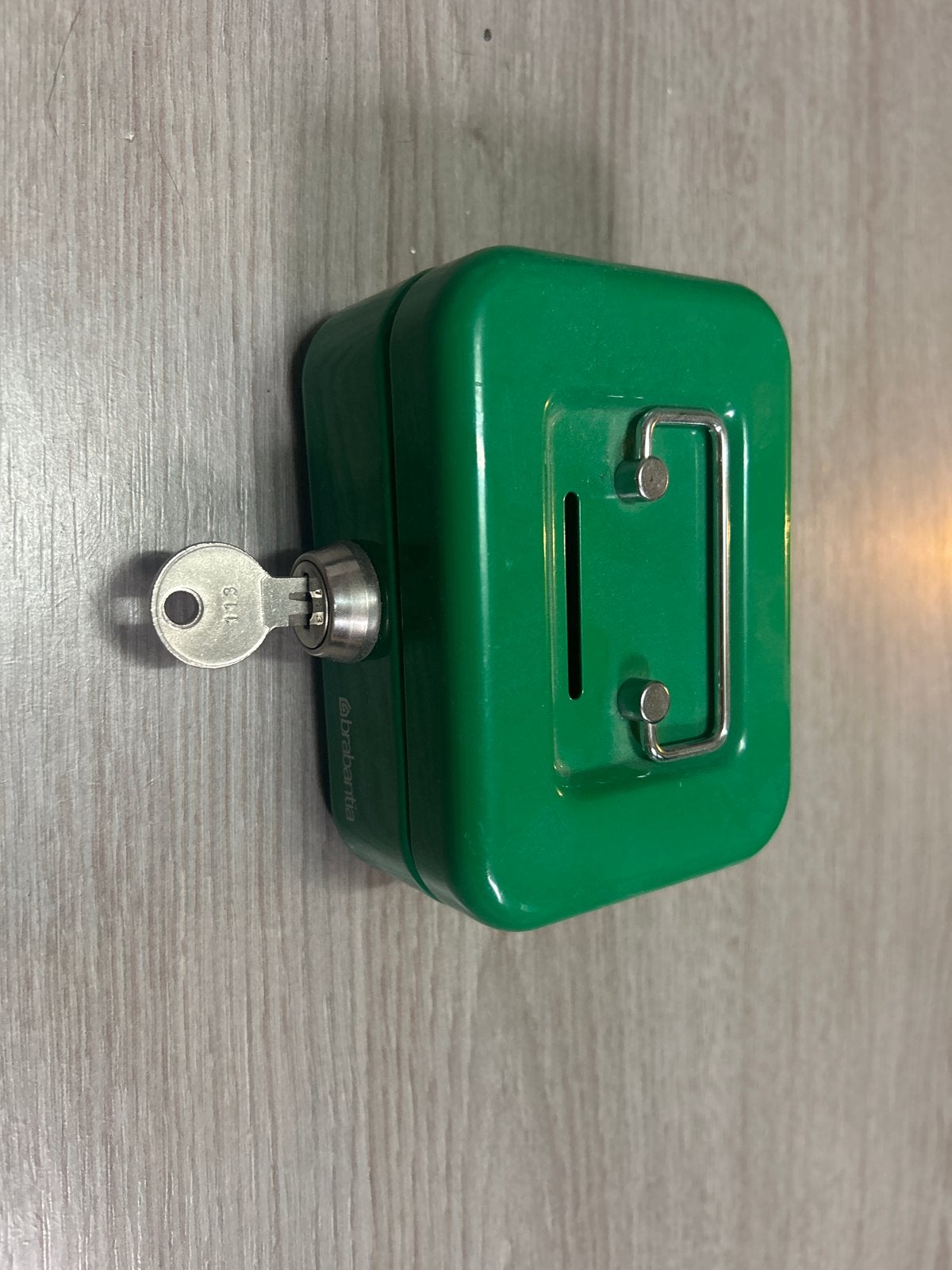 Klein Brabantia Geldkluisje - Groen, Ophalen of Verzenden, Gebruikt, Brandkast