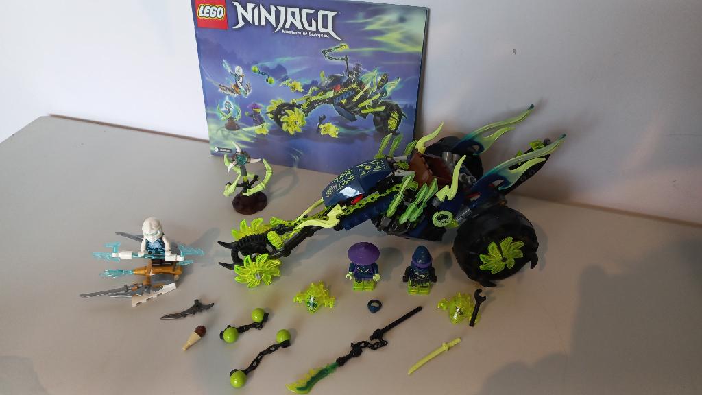 lego ninjago 70730 Chain Cycle Ambush + bouwboek + poppetjes, Compleet, Lego, Ophalen of Verzenden, Zo goed als nieuw