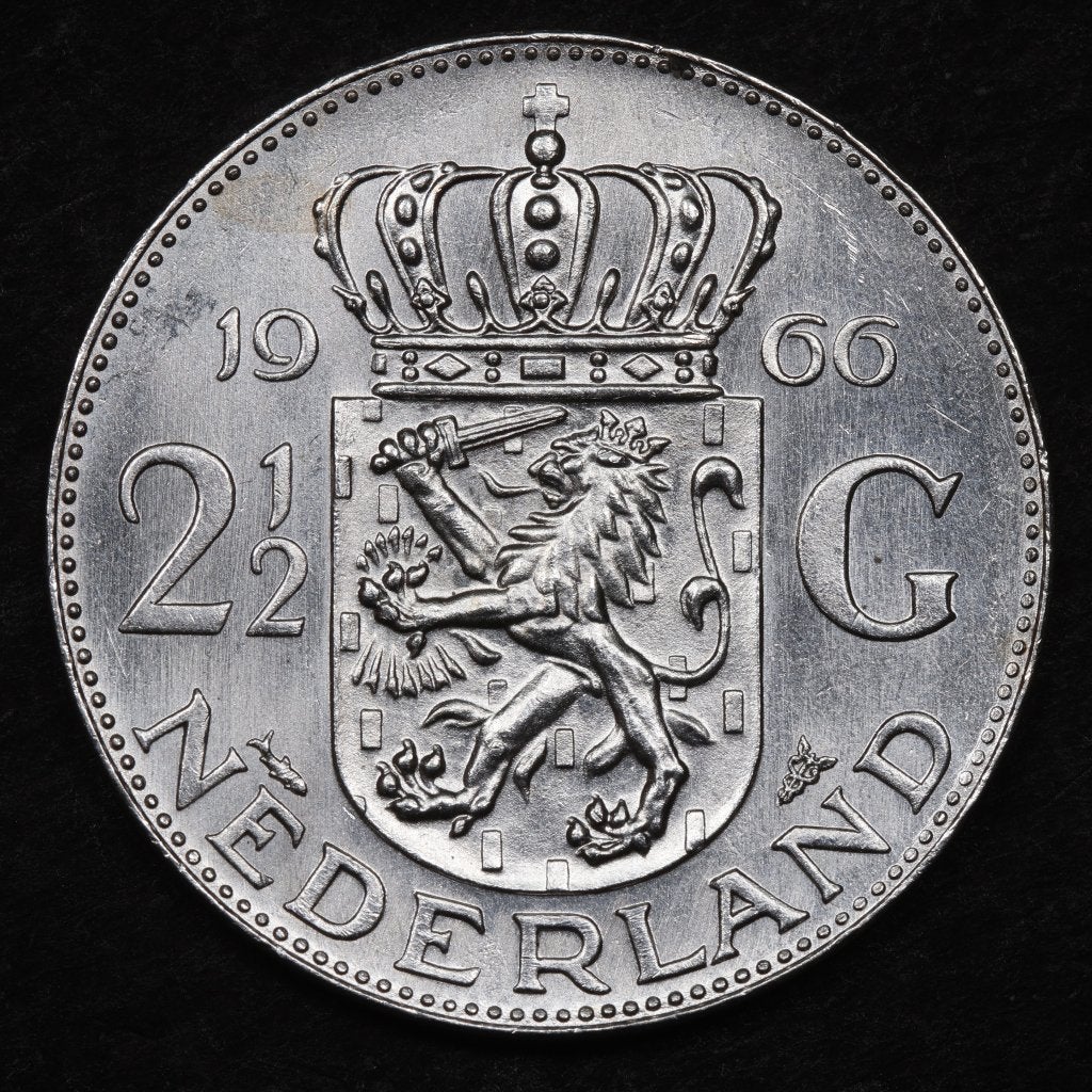 Rijksdaalder 1966. Unc. (P), Koningin Juliana, Zilver, Ophalen of Verzenden, Losse munt