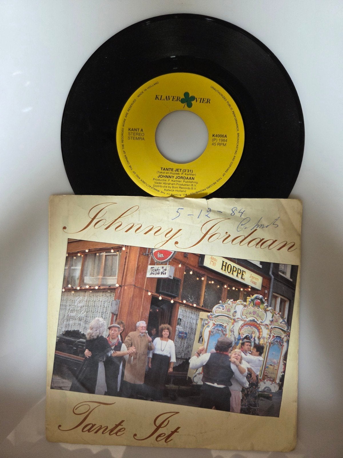 Johnny Jordaan - Tante Jet, Ophalen of Verzenden, Gebruikt, 7 inch, Nederlandstalig