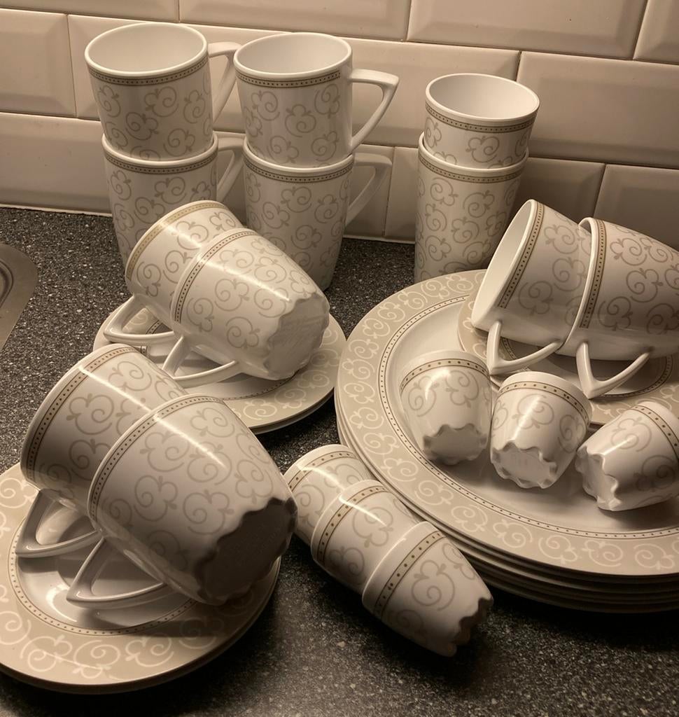 Mepal servies, serie Damast zgan, campingservies, Ophalen of Verzenden, Zo goed als nieuw