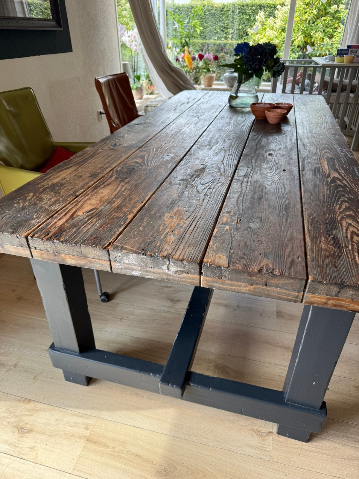 Eettafel landelijk, Ophalen, Gebruikt, 200 cm of meer, 50 tot 100 cm