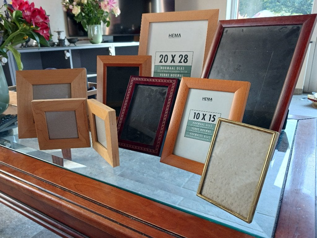 fotolijsten diverse maten, Ophalen, Overige materialen, Gebruikt, Met clips